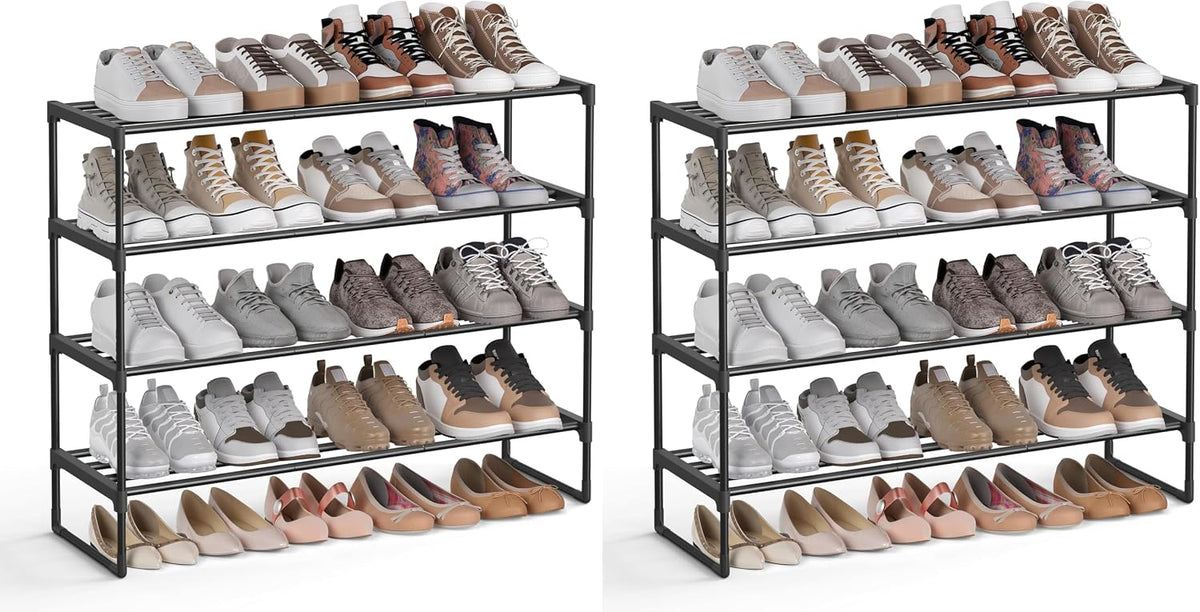 3-Tier Metal Shoe Rack – Multi-Level Shoe Storage Organiser