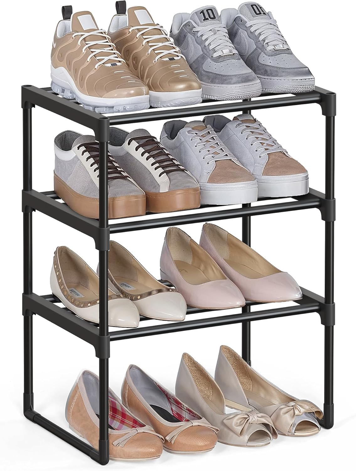 3-Tier Metal Shoe Rack – Multi-Level Shoe Storage Organiser