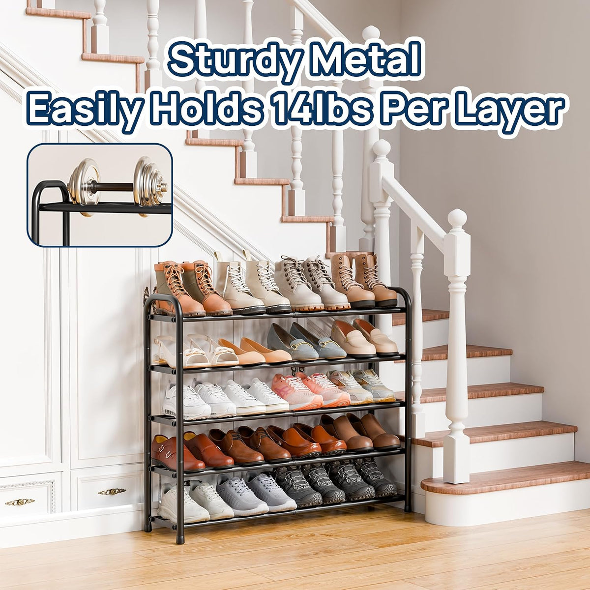Expandable 3-Tier Shoe Rack – Adjustable Shoe Storage Organiser