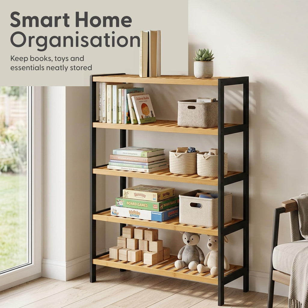 3-Tier Bamboo Shoe Rack – Wooden Shoe Storage Organiser