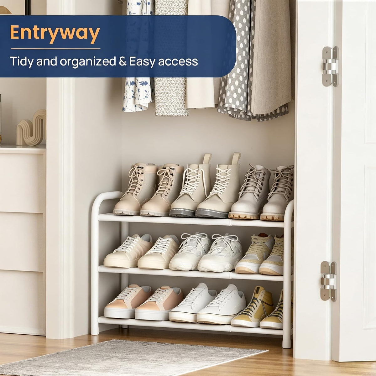 Expandable 3-Tier Shoe Rack – Adjustable Shoe Storage Organiser