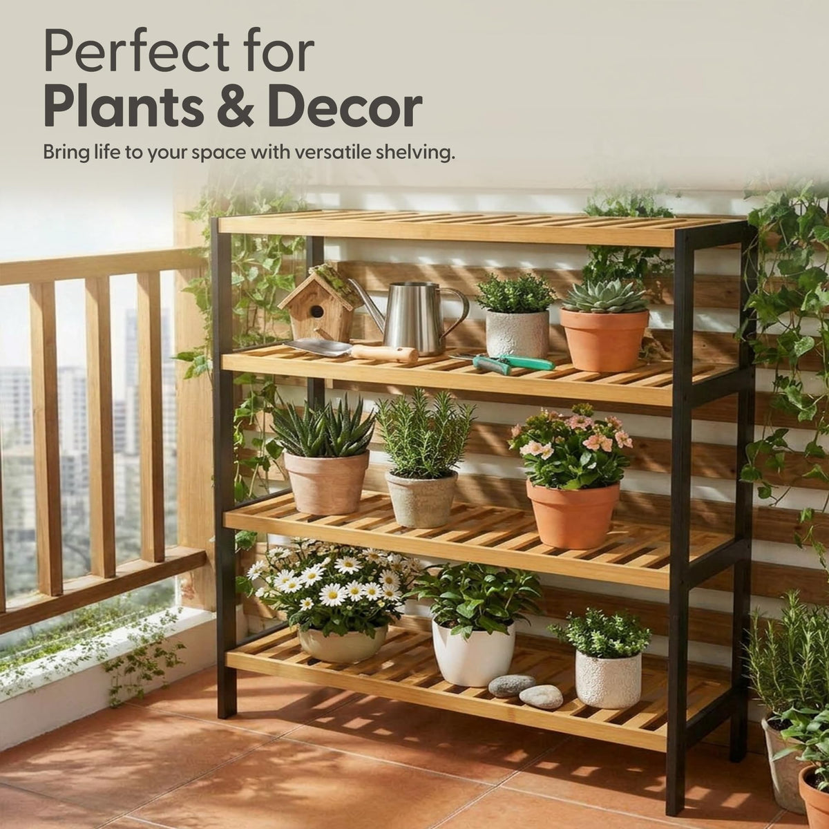 3-Tier Bamboo Shoe Rack – Wooden Shoe Storage Organiser