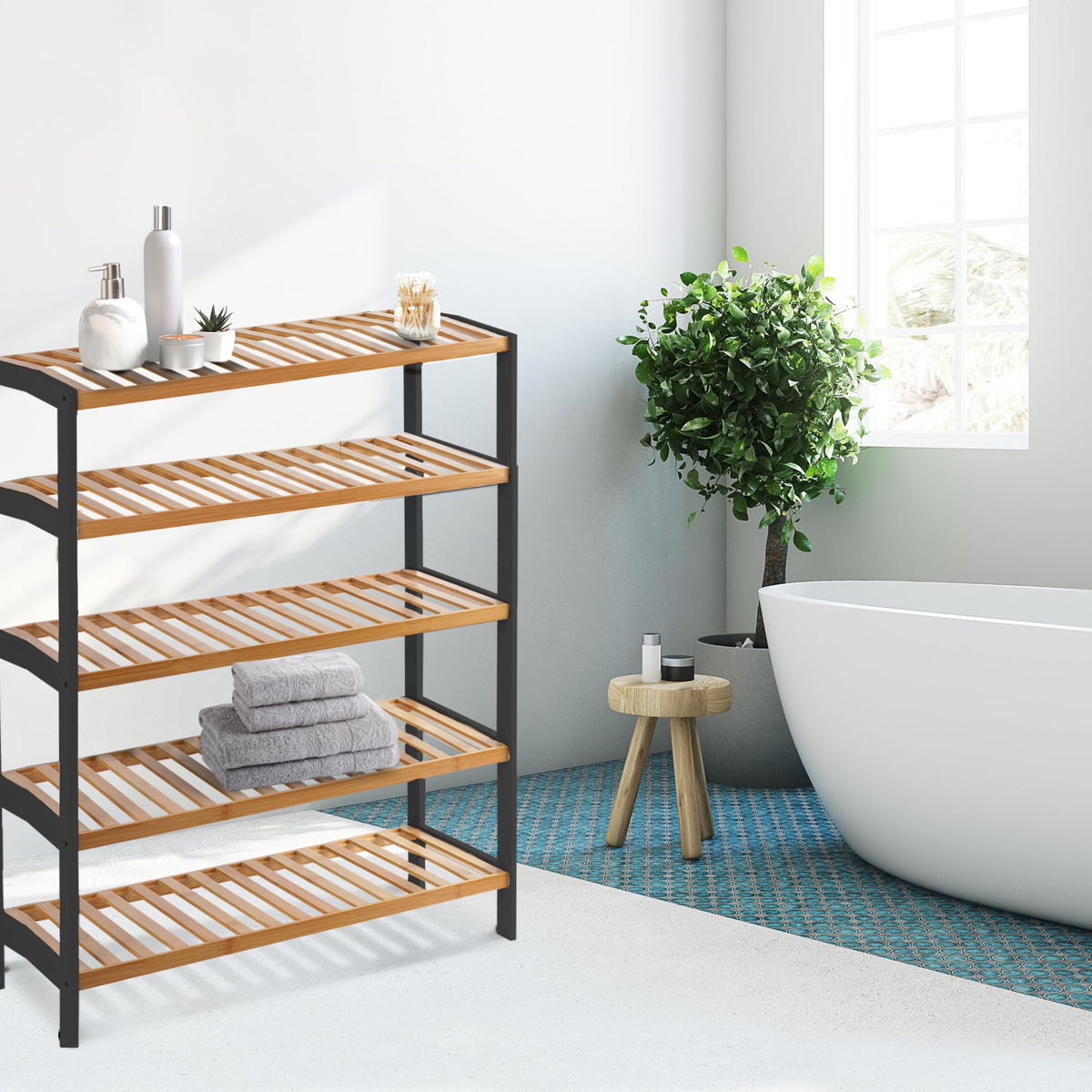 3-Tier Bamboo Shoe Rack – Wooden Shoe Storage Organiser