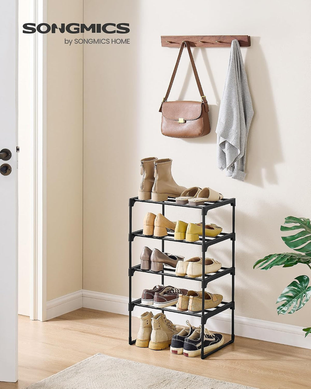 3-Tier Metal Shoe Rack – Multi-Level Shoe Storage Organiser