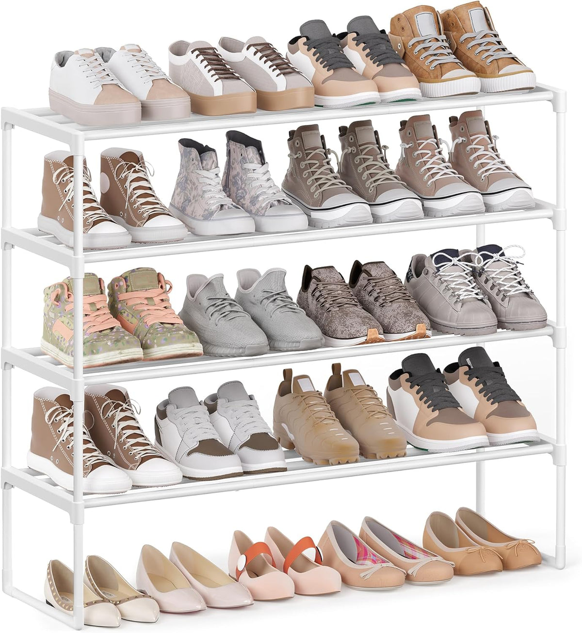 3-Tier Metal Shoe Rack – Multi-Level Shoe Storage Organiser